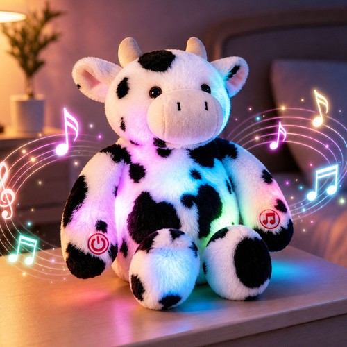 Light up cow - light, stuffed