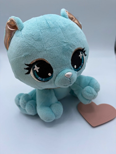 Light blue cat - plush, stuffed